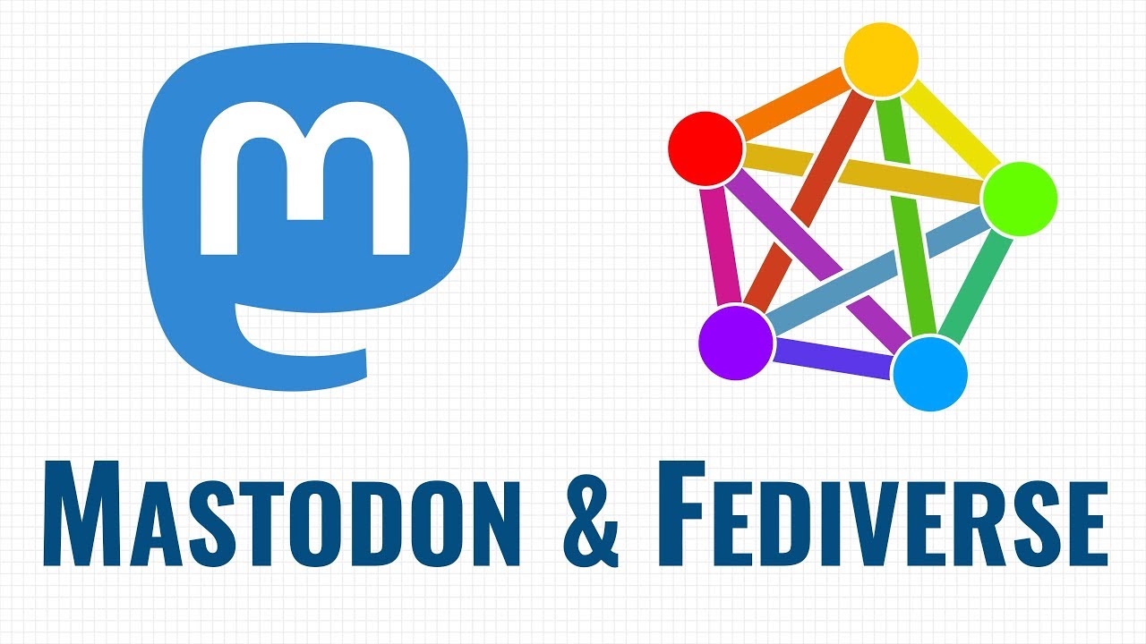 Mastodon and fediverse logos side by side.